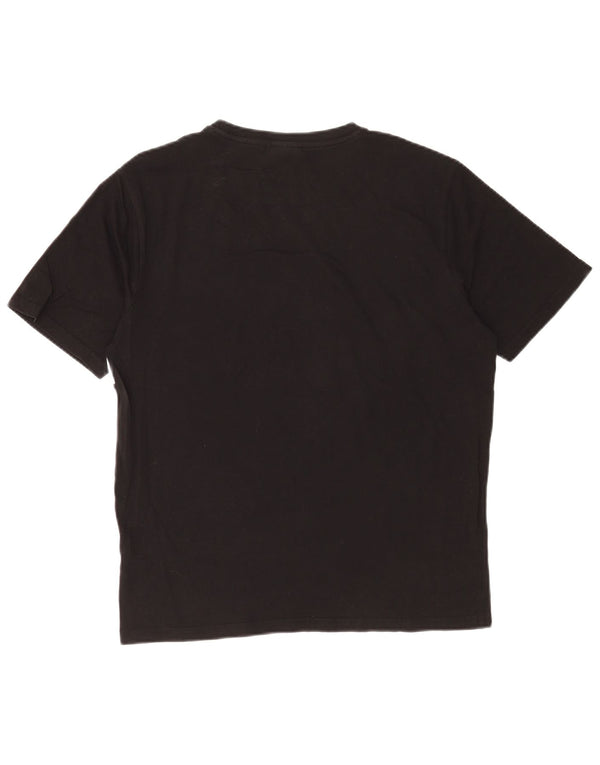 Tricou cu grafică pentru bărbați Ellesse Top mediu negru din bumbac color bloc