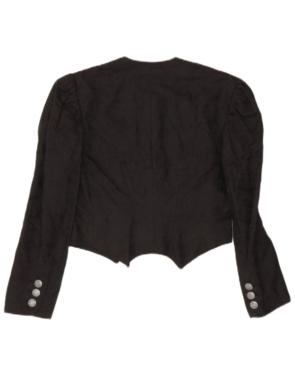 Gossl Trachten Crop Cardigan Top pentru femei EU 40, in negru mediu