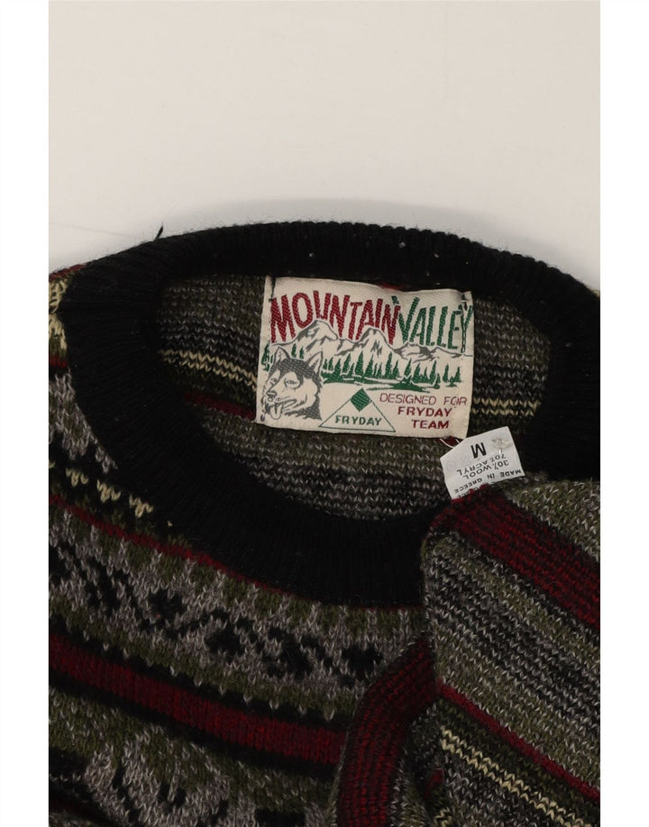 Pulover Fryday pentru bărbați cu decolteu rotund, mijlociu, multicolor, Fair Isle