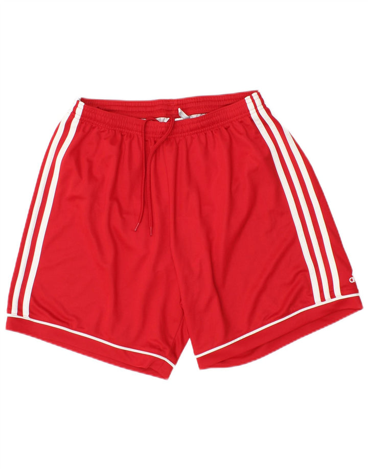 Pantaloni scurți sport pentru bărbați Adidas Climalite, poliester roșu mediu