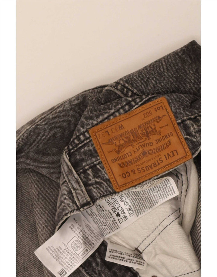 Blugi conici pentru bărbați Levi's 502 W33 L32 bumbac gri