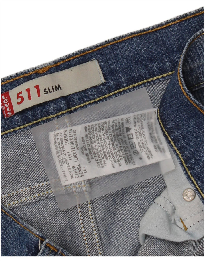 Blugi Levi's 511 Slim pentru bărbați W38 L34 Bumbac albastru