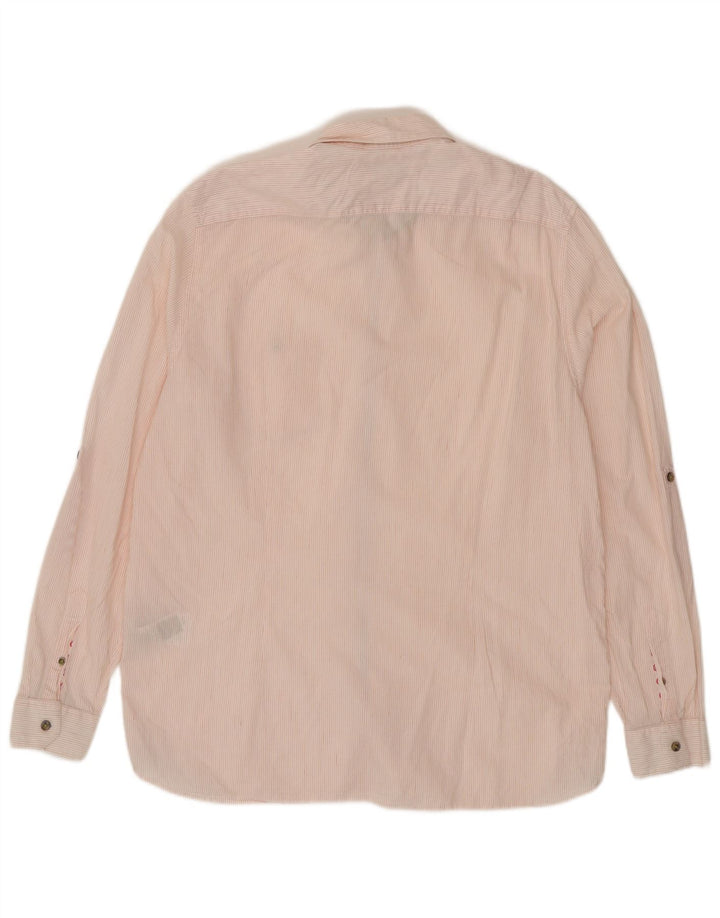TED BAKER Mens Shirt Size 7 3XL Pink Pinstripe Cotton