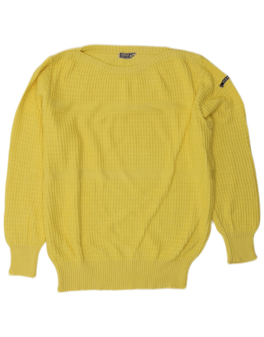 Pulover pentru damă Ouragan cu gât de barcă UK 14 Large Yellow