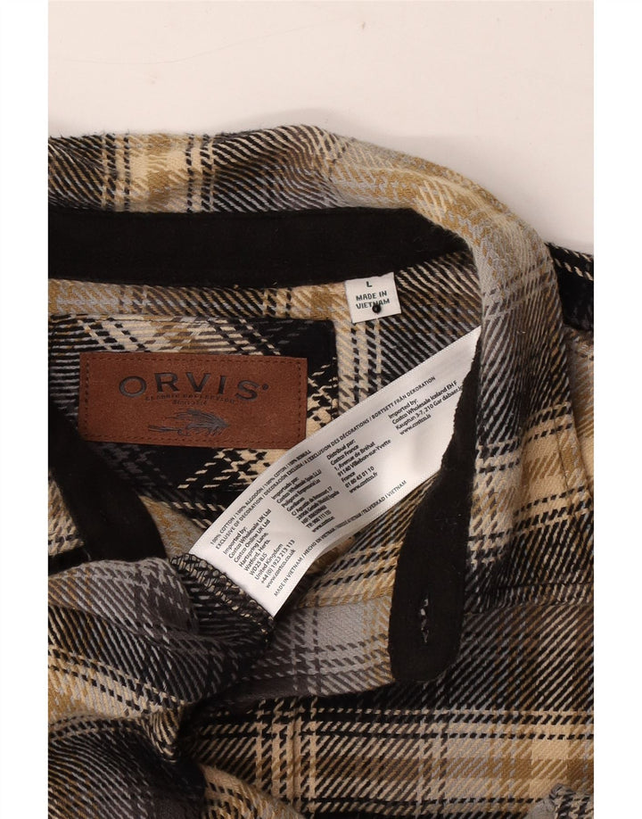 Cămașă de flanel pentru bărbați Orvis, bumbac în carouri multicolore