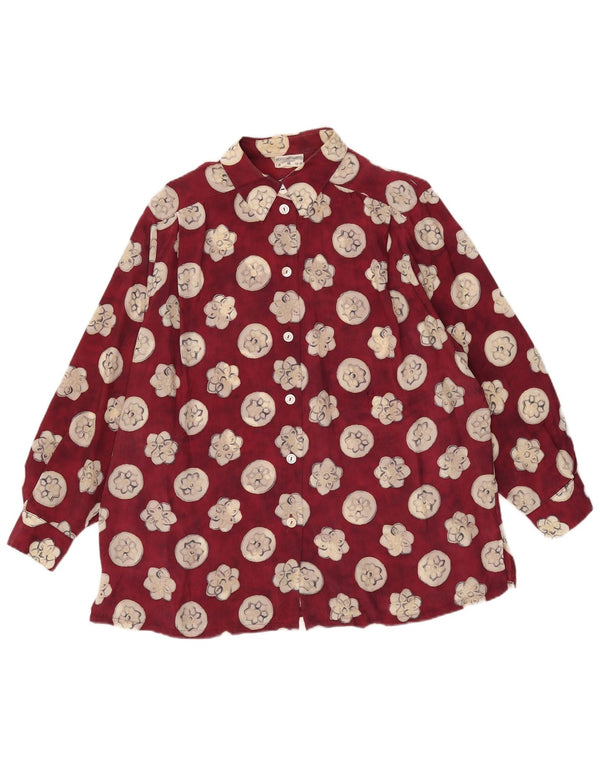Cămașă Sommermann pentru femei UK 20 2XL Burgundy Floral