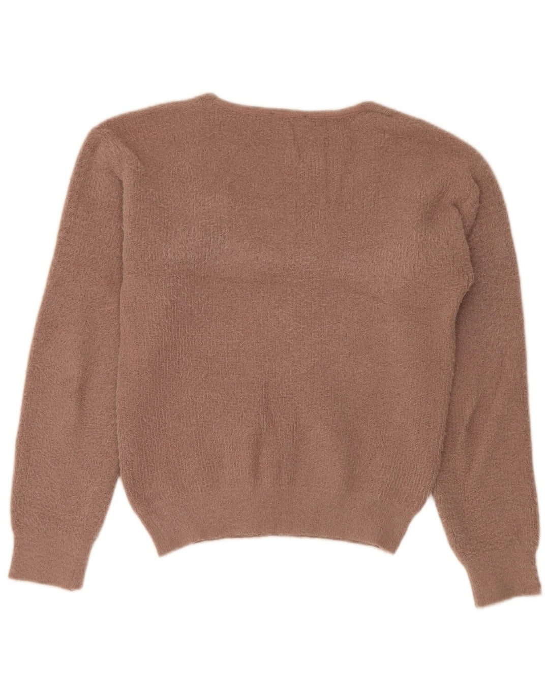Pulover cu decolteu în V supradimensionat pentru femei Zara UK 10 Poliester maro mic