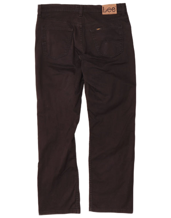 Pantaloni casual drepti pentru bărbați Lee Brooklyn W36 L31 bumbac negru