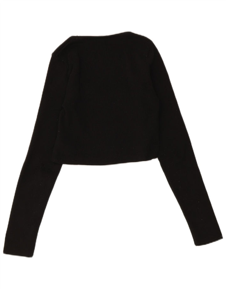 Pulover cardigan pentru femei Zara UK 12 Poliester mediu negru