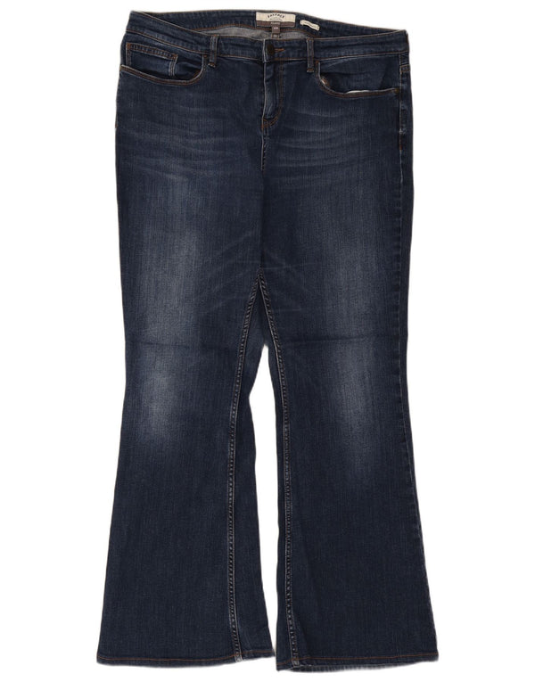 Fat Face Blugi evazați pentru femei UK 16 Large W34 L29 Blue Bumbac