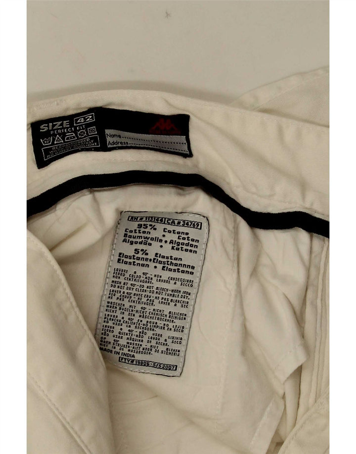 Pantaloni scurți chino pentru femei Kappa IT 42 Medium W30 Bumbac alb