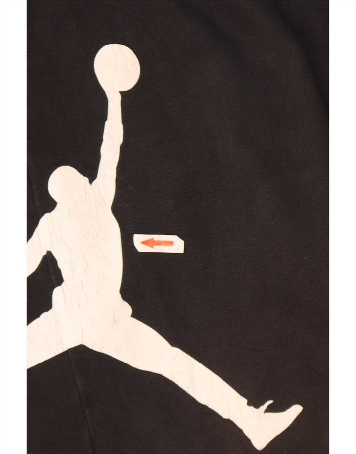 Pantaloni scurți sport grafic Jordan pentru bărbați, bumbac mediu negru