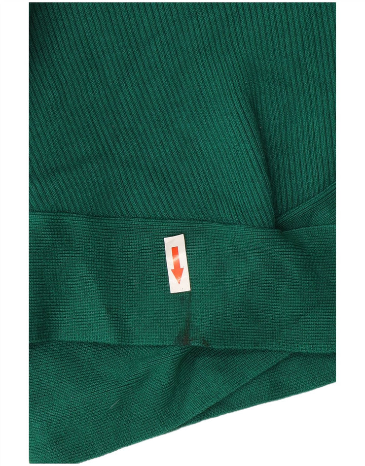 Crop Top pentru femei Zara cu mânecă lungă UK 12 Medium Green Viscose