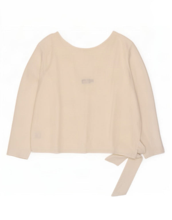 Bluză pentru femei Polo Ralph Lauren, supradimensionată, cu cravată în față, UK 18 XL, albă