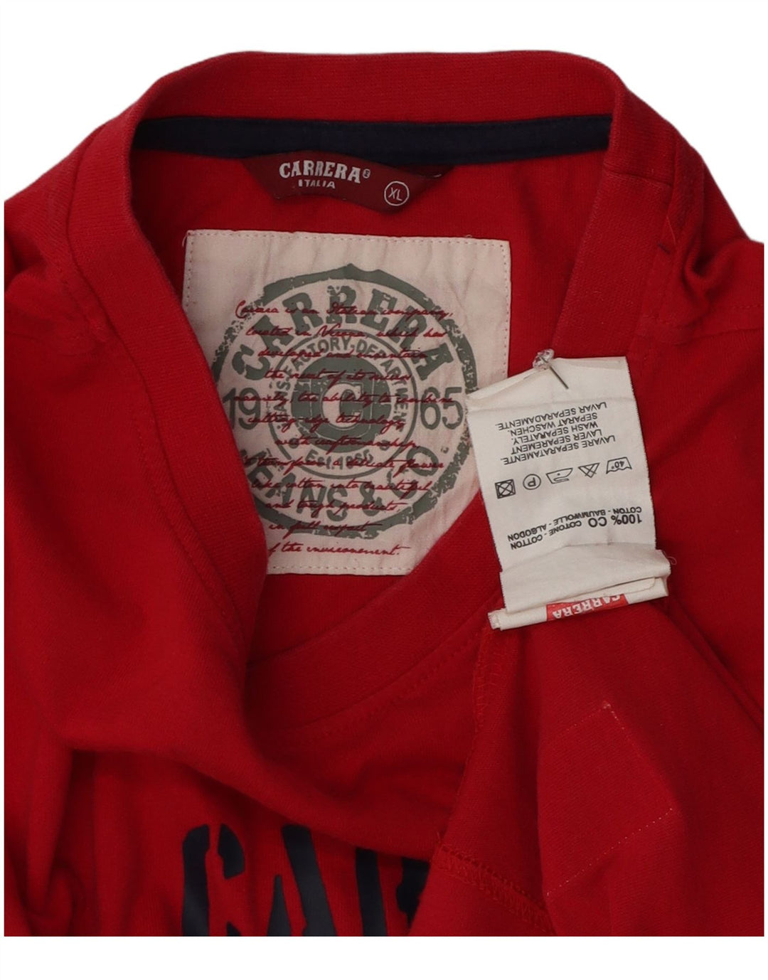 Tricou grafic pentru bărbați Carrera Top XL Bumbac roșu