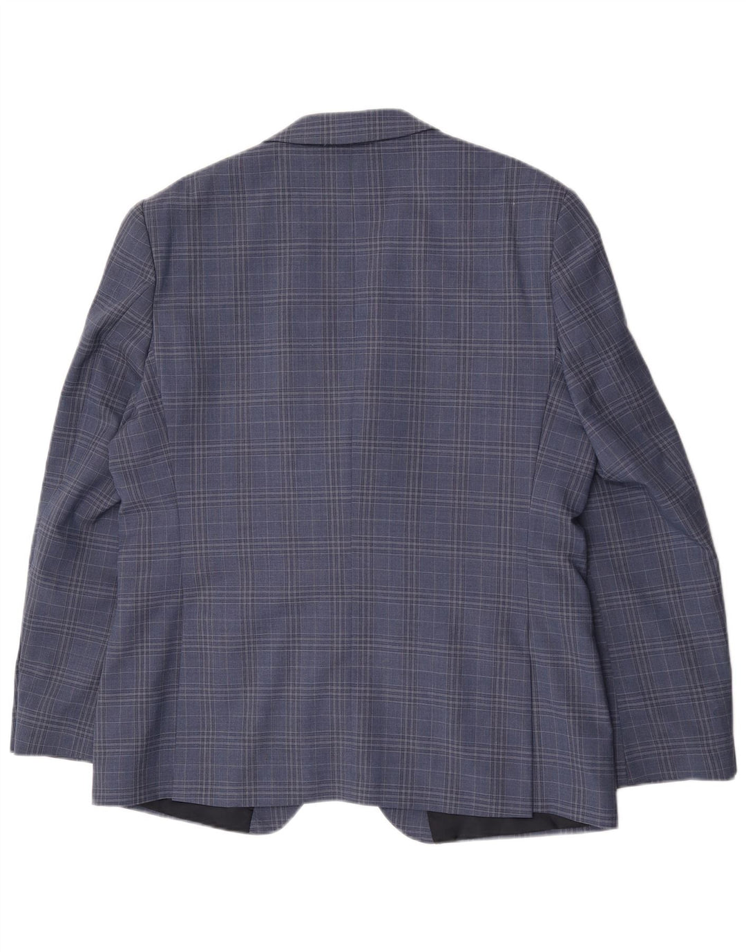 Jachetă blazer pentru bărbați Ben Sherman, cu 2 nasturi, UK 44 2XL, lână cu check albastru
