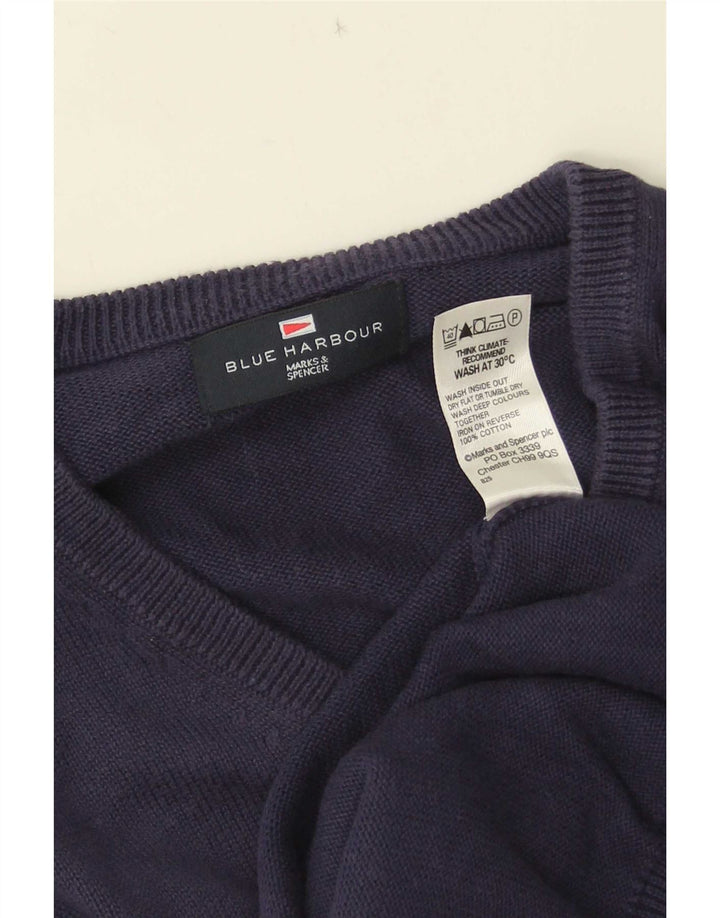 Marks & Spencer pentru bărbați Blue Harbour Vest Tank Top mare din bumbac bleumarin