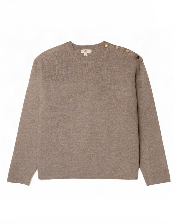 Marks & Spencer Pulover supradimensionat pentru femei cu decolteu rotund, UK 16, mare, gri