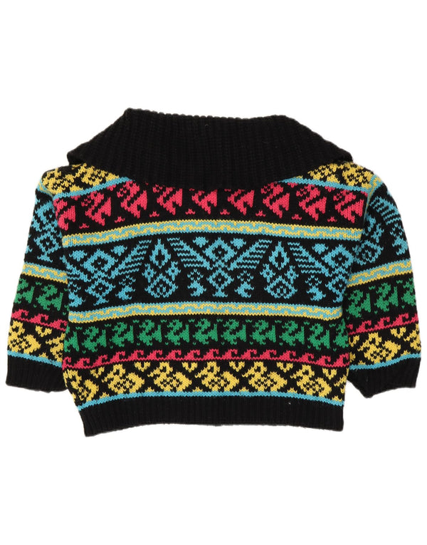 Pulover cardigan supradimensionat pentru femei VINTAGE UK 16 mare multicolor