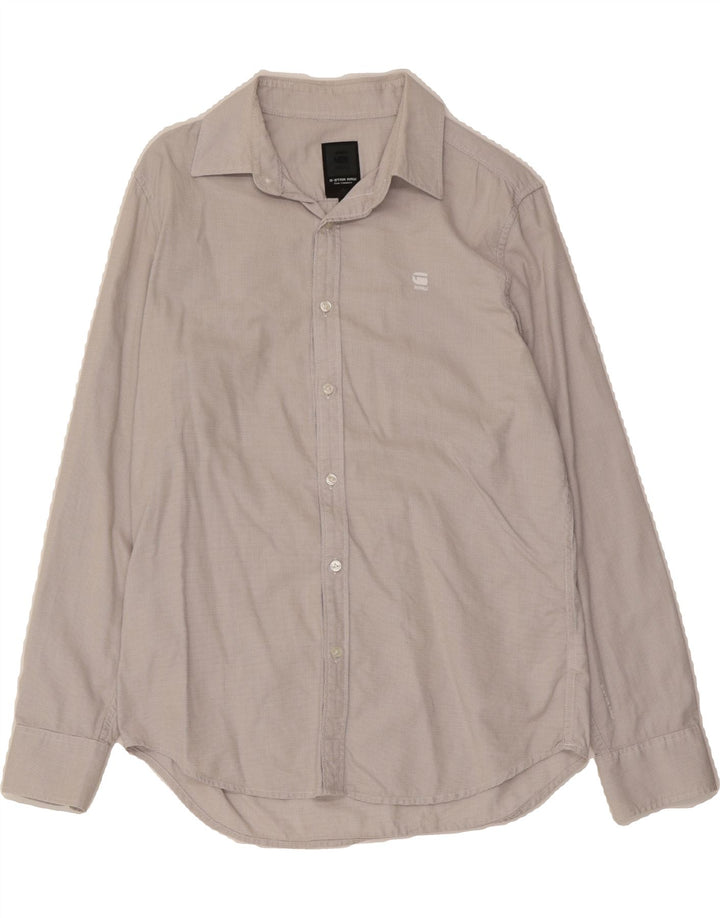 G-STAR Mens Shirt Large Beige Check Cotton Vintage G-Star and Second-Hand G-Star from Messina Hembry 