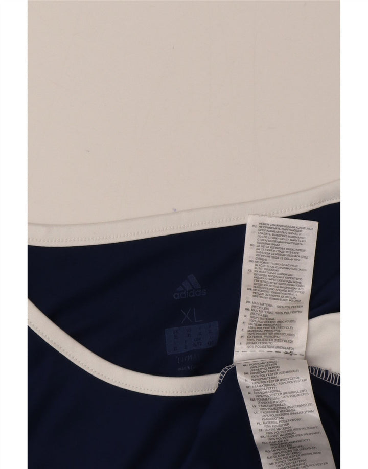 Tricou Adidas Climalite pentru bărbați Top XL Bleumarin Poliester Colorblock