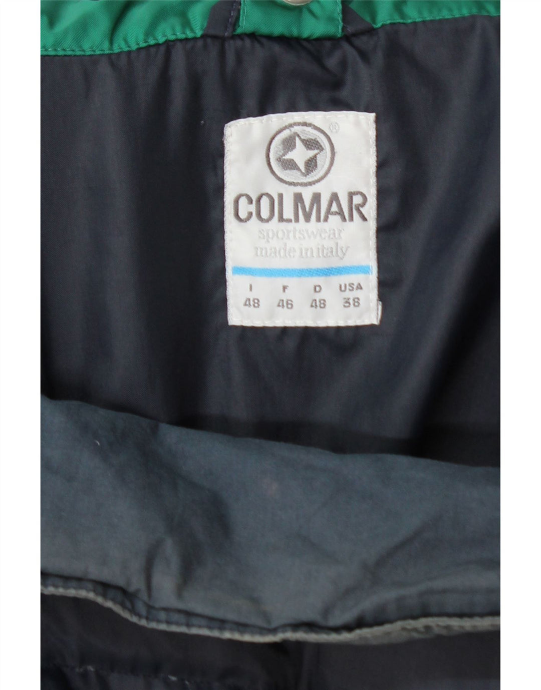Jachetă căptușită Colmar pentru bărbați, cu glugă, cu formă lejeră, IT 48 Poliamidă verde medie