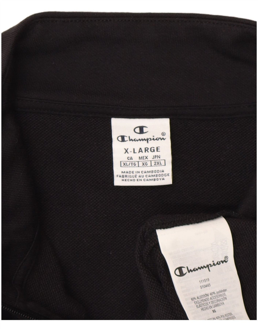 Jachetă de top pentru trening pentru bărbați Champion, XL, negru, bumbac