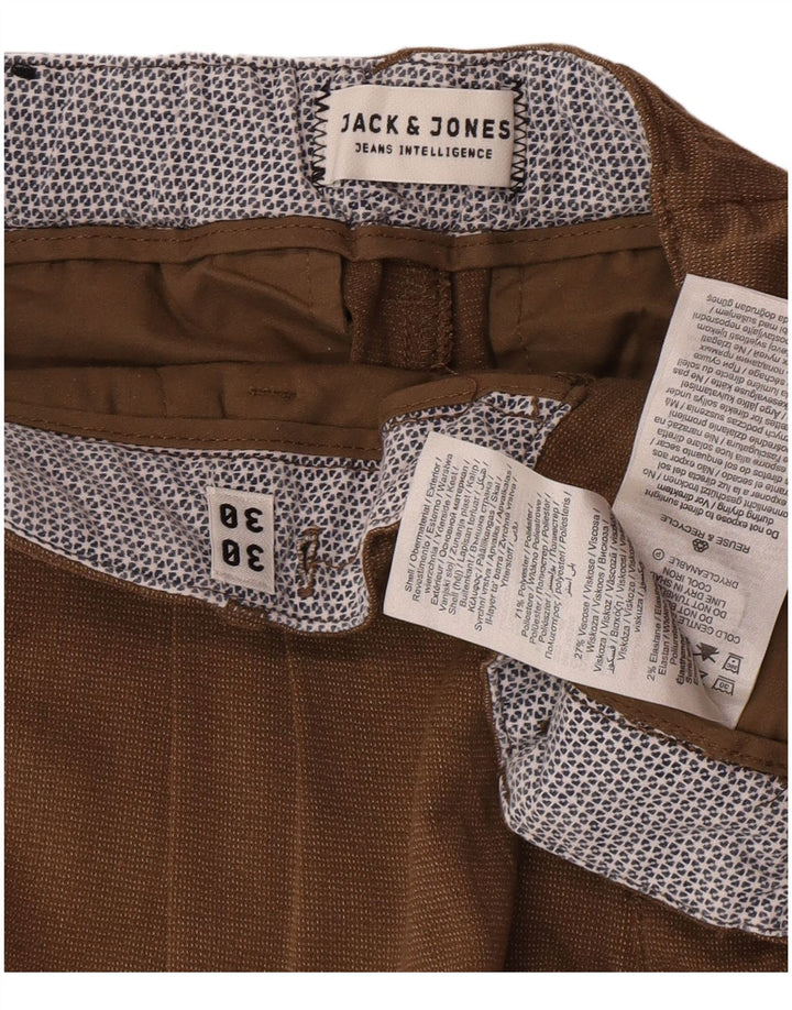 Pantaloni chino pentru bărbați Jack & Jones L30 L23 maro poliester