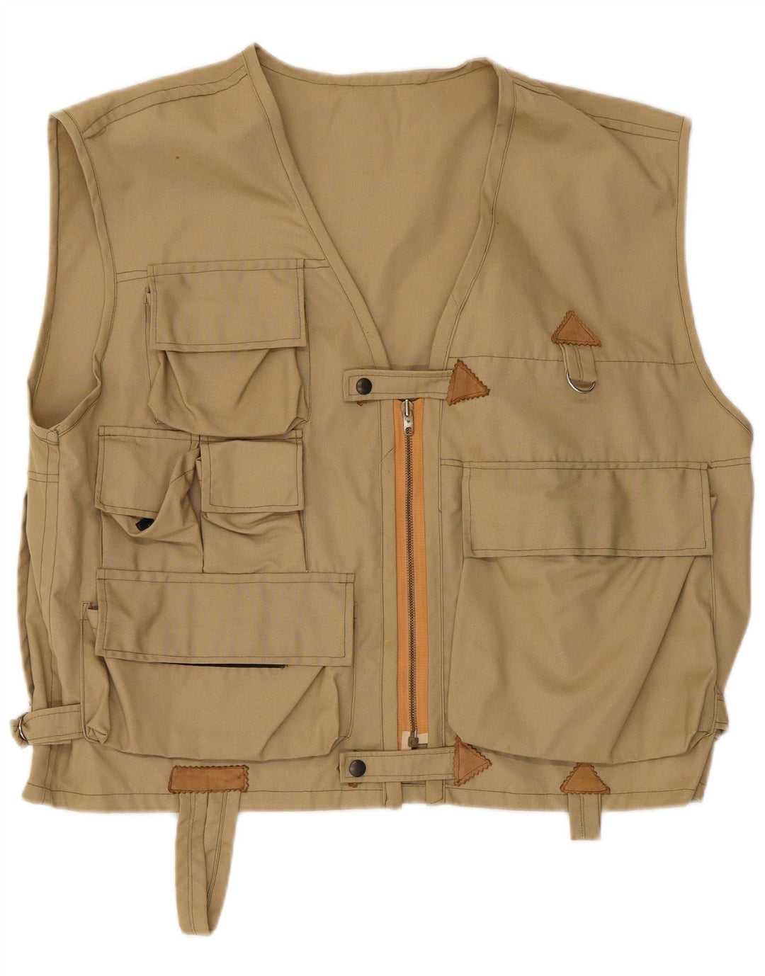 Gilet utilitar vintage pentru bărbați UK 40 Large Beige