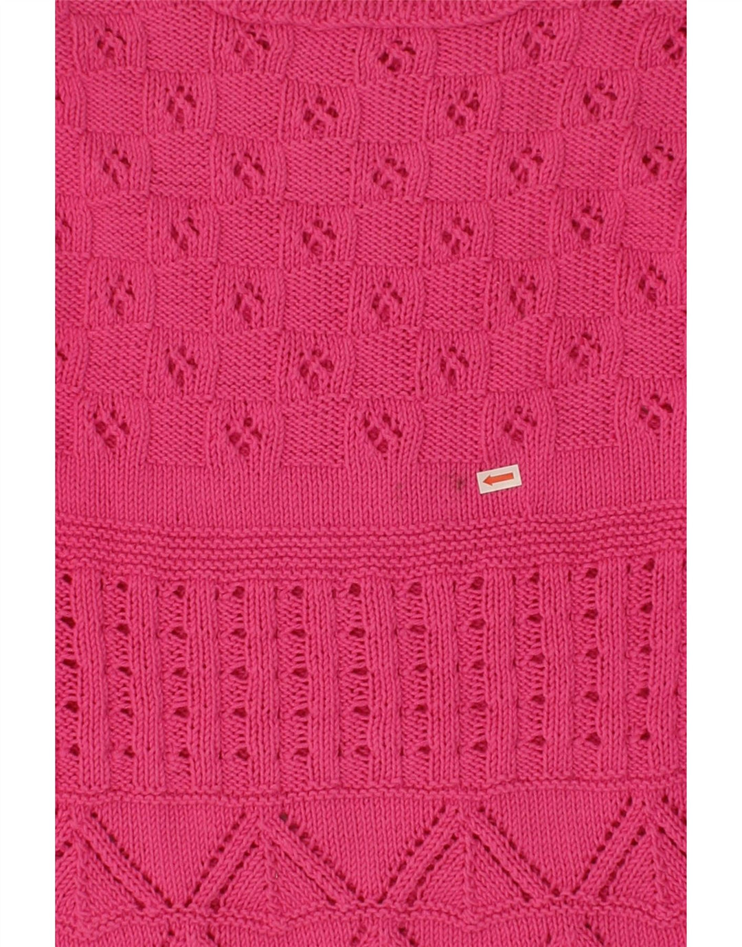 VINTAGE Womens Boat Neck Jumper Sweater UK 14 Medium Pink Vintage Vintage and Second-Hand Vintage from Messina Hembry 