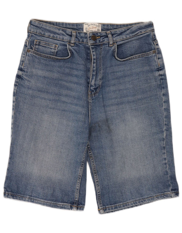 Bermude denim pentru femei Fat Face UK 14 Large W30 Blue Cotton