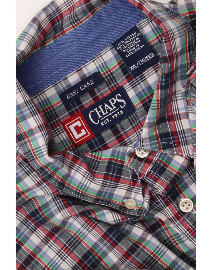 Cămașă cu mânecă scurtă pentru bărbați Chaps Easy Care 2XL, bumbac cu carouri multicolore