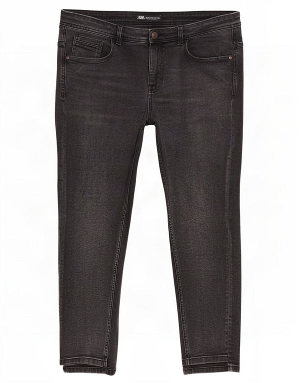 Blugi skinny dama Zara EU 46 XL W36 L27 bumbac gri