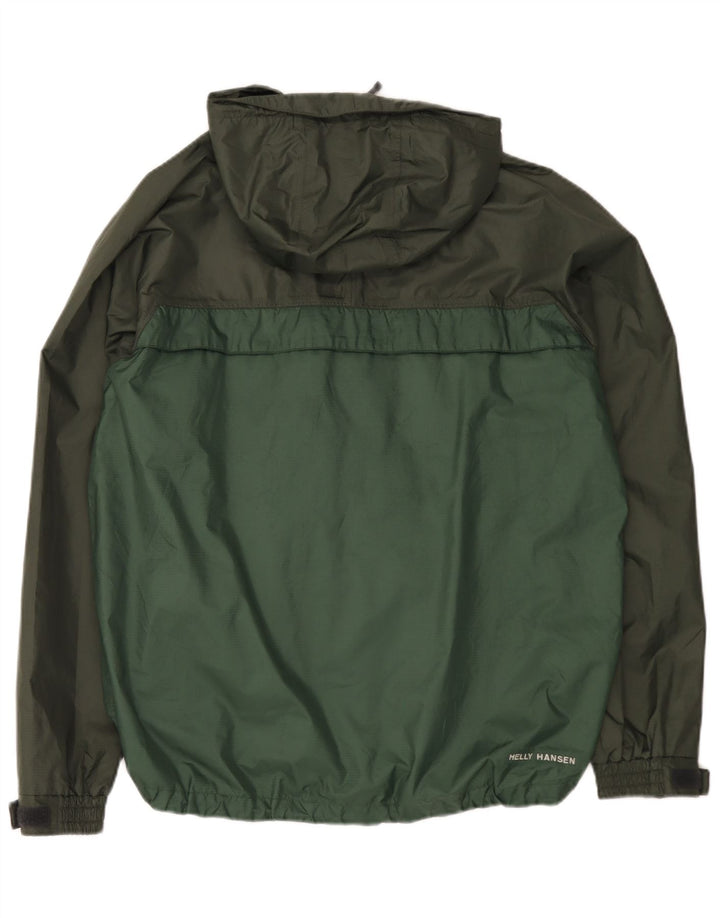 Jachetă de ploaie cu glugă pentru bărbați Helly Hansen UK 40 mare, verde, nailon color bloc