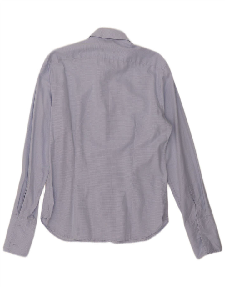 Cămașă formală pentru bărbați Dkny Slim Fit Mărimea 15 1/2 Medium Blue Check