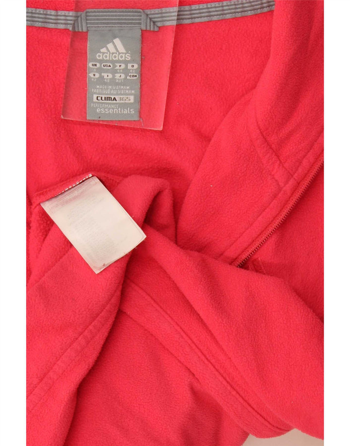 Jachetă fleece pentru femei Adidas UK 16, mare, roșu, poliester