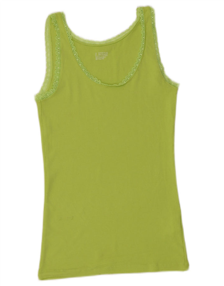 Vestă pentru femei BENETTON UK 14 mare din bumbac verde