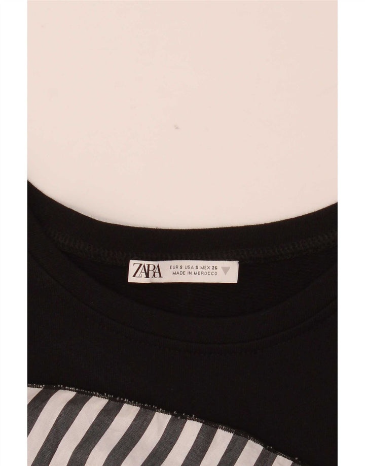 Bluză pentru femei Zara UK 10, cu dungi mici, negre