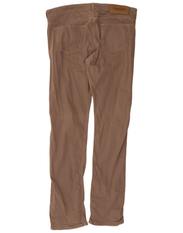 Blugi slim pentru bărbați Calvin Klein IT 52 XL W36 L33 maro bumbac