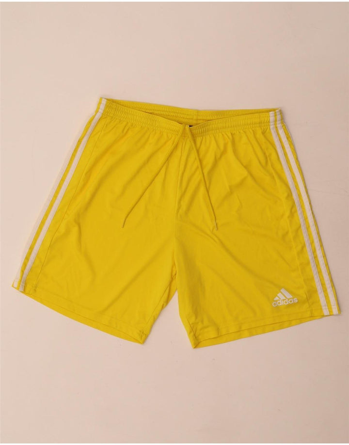 Pantaloni scurți sport pentru bărbați Adidas, mari, galbeni, din poliester