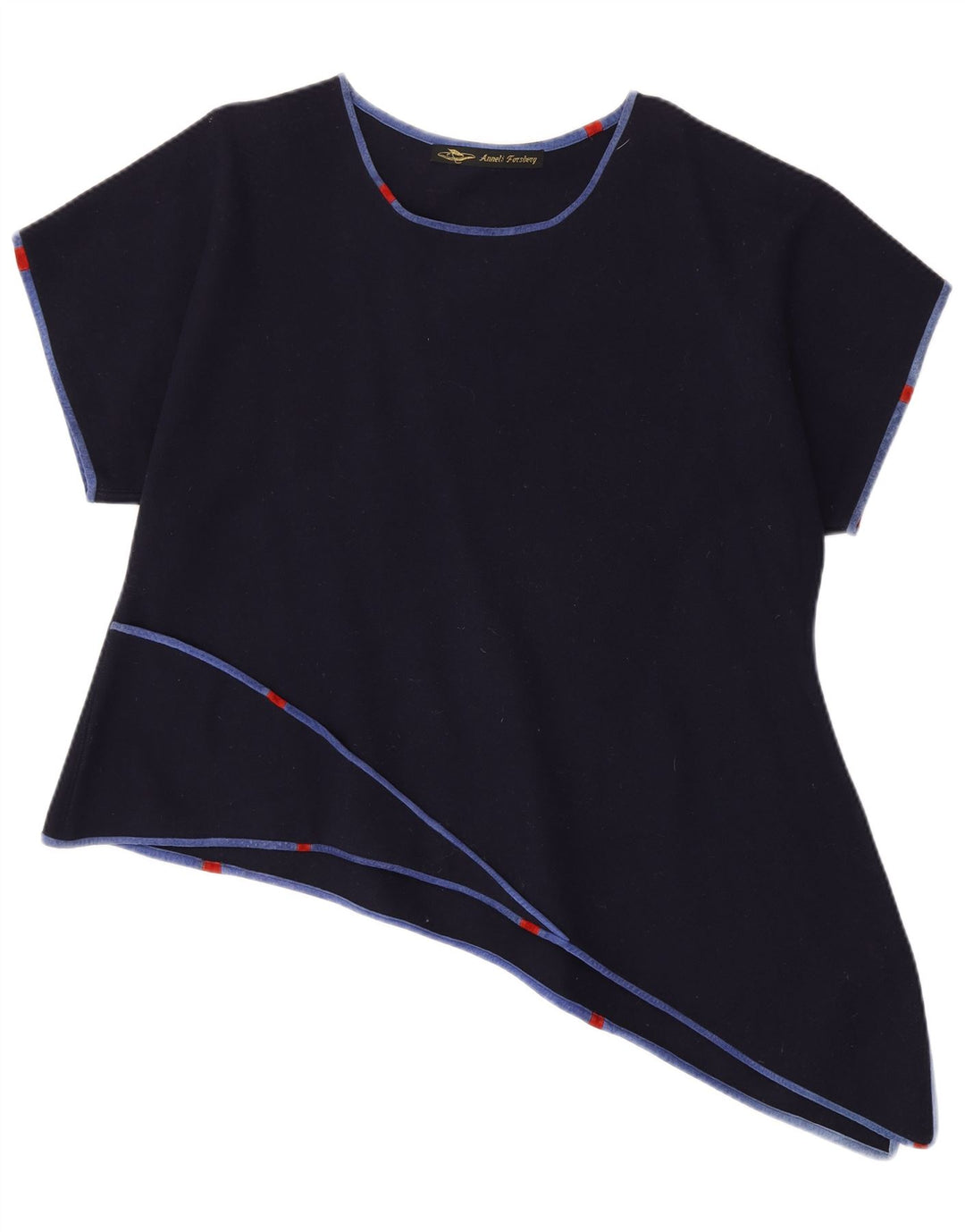 Top asimetric vintage pentru femei UK 18 XL bleumarin