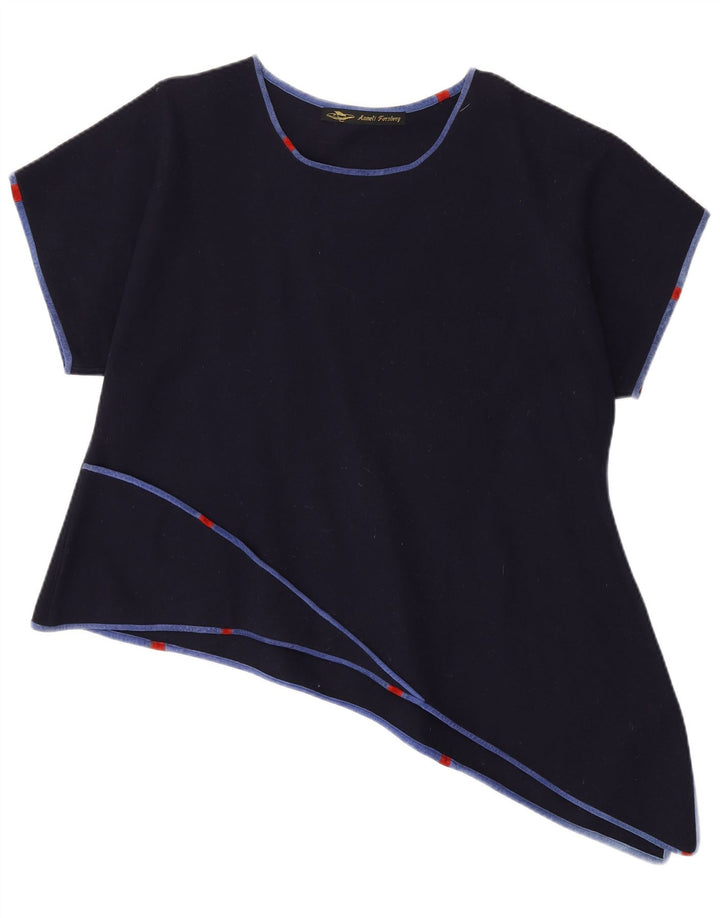 Top asimetric vintage pentru femei UK 18 XL bleumarin