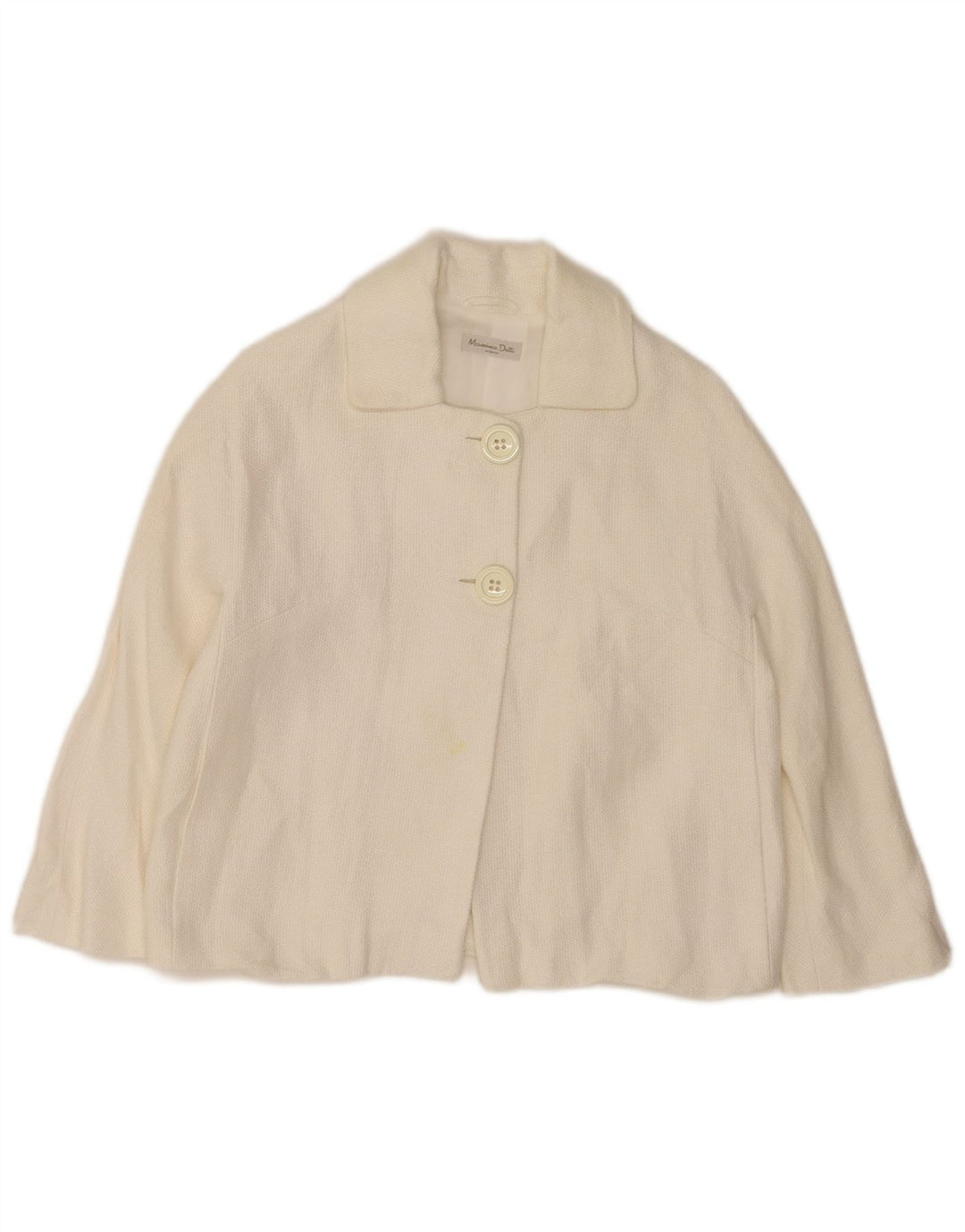 Massimo Dutti Jachetă pentru femei Crop 2 Button Blazer EU 38 Medium White