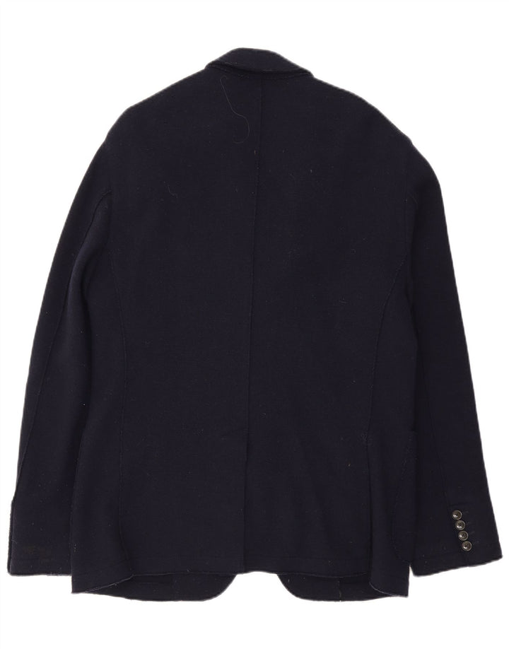 Jachetă pentru bărbați Tommy Hilfiger cu 3 nasturi IT 54 2XL Lână bleumarin