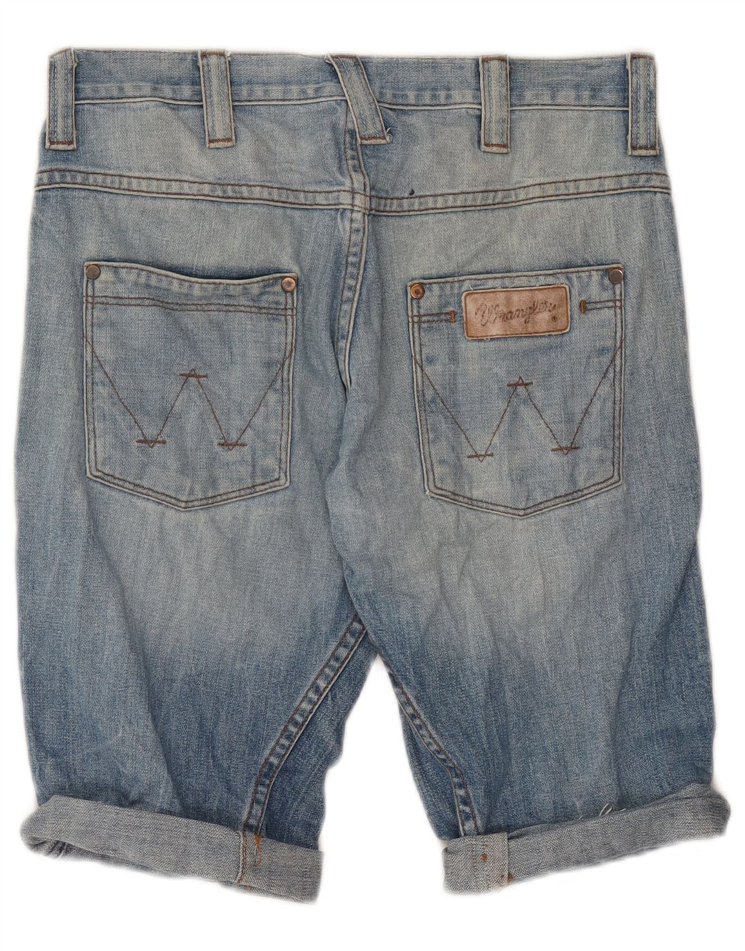Pantaloni scurți Wrangler Floyd Denim W29, bumbac albastru mediu