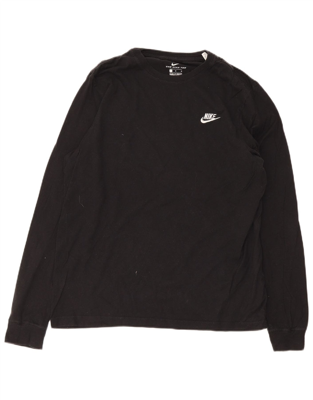 Top pentru bărbați Nike cu mânecă lungă, bumbac mediu negru