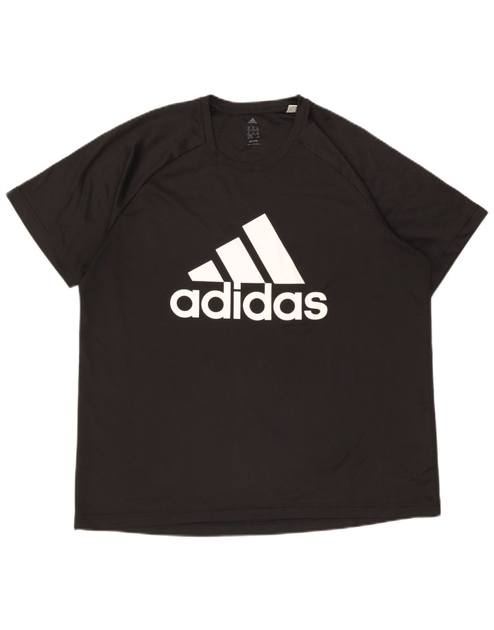 Tricou Adidas Climalite Graphic Top XL Poliester Negru