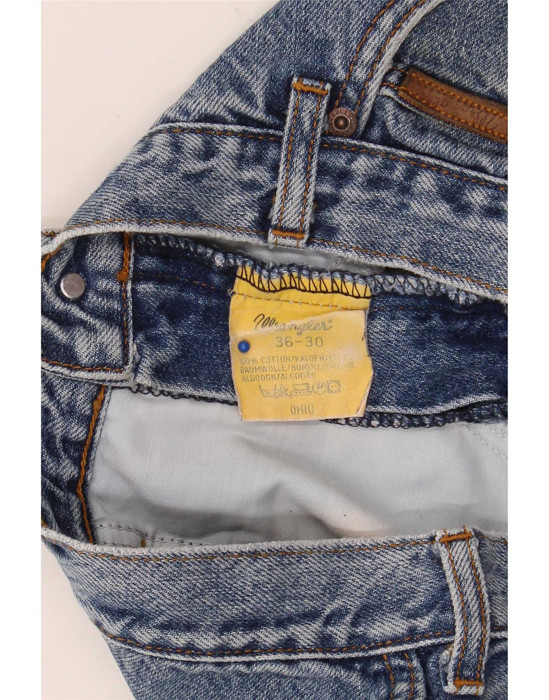 Blugi drepte pentru bărbați Wrangler Ohio W36 L30 bumbac albastru