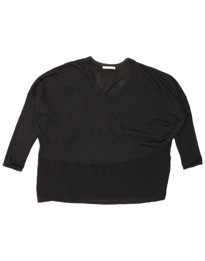 Top pentru femeie Zara cu mânecă lungă cu mânecă lungă UK 14 Medium Negru