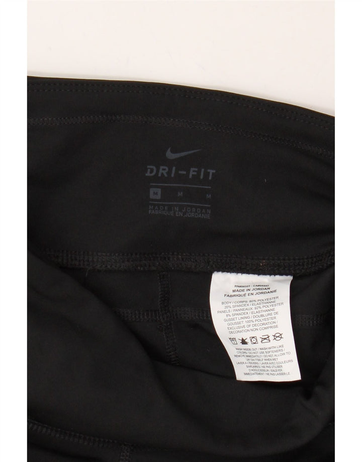 NIKE Womens Capri Leggings UK 12 Medium  Black Polyester Vintage Nike and Second-Hand Nike from Messina Hembry 